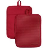 Kitchenaid Kitchen Aid Costelado Macio Pote De Pote De Madeira, 7"x9", Passion Red