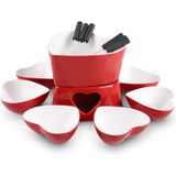 Tamanho Maior E Melhorado Zen Kitchen Fondue Pot Set, Conjunto De Fondue De Cerâmica Envidraçado Para Fondue De Chocolate Ou Fondue De Queijo – Idei