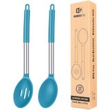 Pacote De 2 Colheres De Cozimento De Silicone Grande, Colher De Basting Sólido Antiaderente, Utensílios De Cozinha Resistentes Ao Calor Para Mistura,