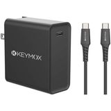 Carregador Usb C Pd De 65w, Carregador De Parede Keymox Tipo C Adaptador Dobrável Dobrável De Potência De Carregamento Rápido, Para Laptops Usb-c, Ma