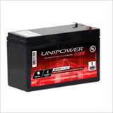 Bateria Estacionária VRLA 12V 9Ah Unipower UP1290 Alarme Segurança Cerca Nobreak Luz