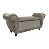 Recamier Com Baú Itália Suede Marrom Rato