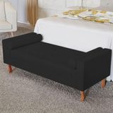 Recamier Baú Félix Solteiro 100cm Corano Preto