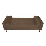 Recamier Baú Félix Solteiro 100cm Suede Marrom