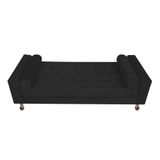 Recamier Baú Félix Solteiro 120cm Corano Preto