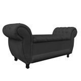 Recamier Baú Londres 1,20 M Suede Preto