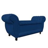 Recamier Baú Londres 1,20 M Suede Azul Marinho