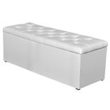 Calçadeira Baú 140cm Paris Corino Branco