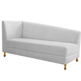Recamier Valéria 140cm Lado Direito Corano Branco Doce Sonho