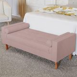 Recamier Baú Félix Solteiro 140cm Suede Rosê