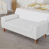 Recamier Baú Félix Solteiro 140cm Corano Branco