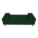 Recamier Baú Félix Solteiro 160cm Suede Verde