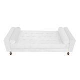 Recamier Baú Félix Solteiro 90cm Corano Branco