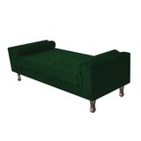 Recamier Baú Félix Solteiro 120cm Suede Verde