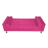 Recamier Baú Félix Solteiro 90cm Suede Pink