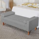 Recamier Baú Félix Solteiro 90cm Suede Cinza