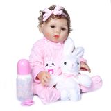 Vinil De Silicone Rígido De Corpo Inteiro Reborn Baby Doll 47 Cm Com Acesso