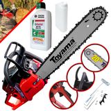 Motosserra Toyama Tcs58f-g2 Á Gasolina 2t 55cc 3,2hp 13.500rpm Sabre 20 Polegadas Robusta E De Alta Potência + Óleo Stihl 2t
