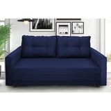 Sofá Cama 2 Lugares 162cm Trancoso Montreal Suede Azul