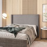 Cabeceira Casal Madeira 140cm Celine Cinza