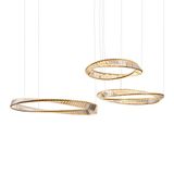 Lustre Pendente Skylight Domino 4043 G Led Bivolt Dourado