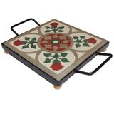 Descanso De Panela Apoio De Mesa Ladrilho Hidráulico P- Travessa Ladrilho B3
