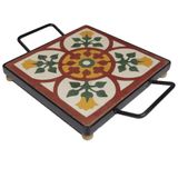 Descanso De Panela Apoio De Mesa Ladrilho Hidráulico P- Travessa Ladrilho B2