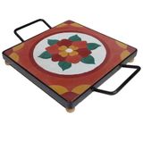 Descanso De Panela Apoio De Mesa Ladrilho Hidráulico P- Travessa Ladrilho F2