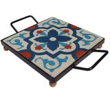 Descanso De Panela Apoio De Mesa Ladrilho Hidráulico P- Travessa Ladrilho A2