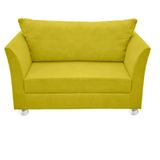 Namoradeira Lisboa 2 Lugares Salão Suede Amarela