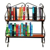 Prateleira Para Livros De Ferro E Madeira Rústica Artesanal
