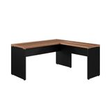 Mesa Para Escritório Em L Web40 1,20 X 1,50 - Nogal/preto