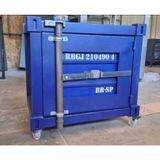 Mesa De Cabeceira Container Estilo Industrial Cor Azul