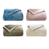 Cobertor Casal Neo Flannel 180x220cm Liso 600g Aveludado