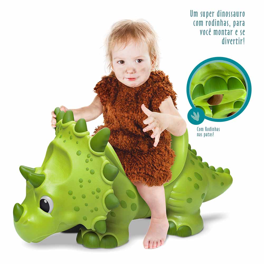 Andador Infantil Dinossauro Giant Dinos Triceratops Roma