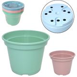 Vaso Redondo Plantio P6 Com 6 Pecas 5,5x6cm De De Plastico