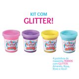 Massinha De Modelar Diver Massa Glitter 4 Potes Divertoys