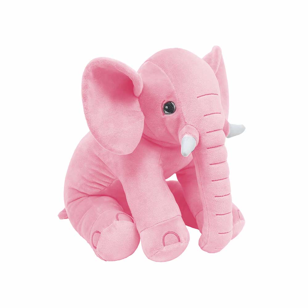 Pelucia Infantil Almofada 50 Cm Elefante Baby M Rosa W U Bichos De Pelucia