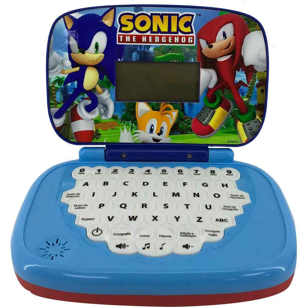 Laptop Infantil Eletronico Bilingue Sonic Candide