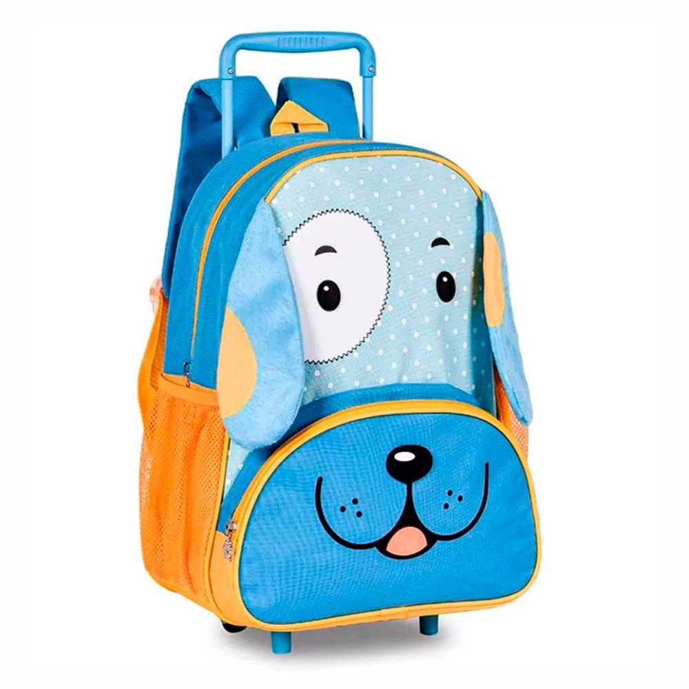 Mochila De Rodinhas Infantil Clio Pets Cachorro Azul Clio Style