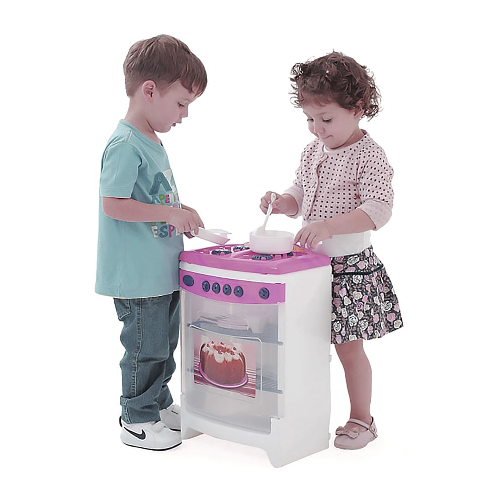 Fogao Estufa Infantil Casinha Flor Estilo Xalingo