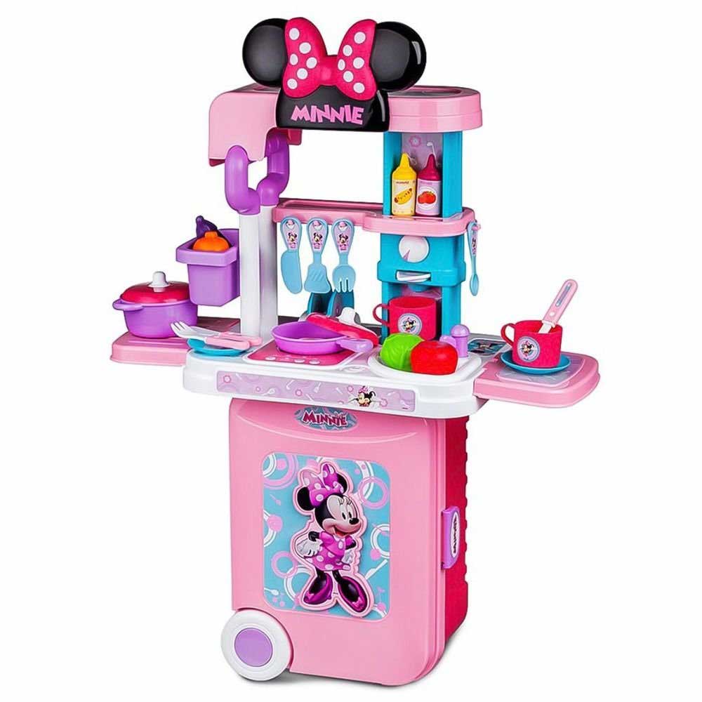 Cozinha Infantil E Maleta 3 Em 1 Disney Minnie Mouse Multikids