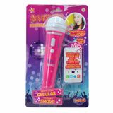 Microfone Karaoke Infantil Show Rosa Toyng