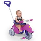 Triciclo Infantil Com Haste Direcionavel Lelecita Rosa Calesita