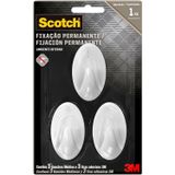 Gancho Scotch 3m Adesivo Sem Furos Suporta 1kg - 3 Unidades