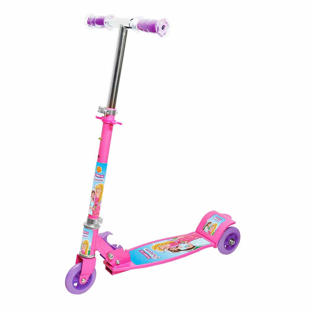 Patinete Infantil 3 Rodas New Top Sonho De Princesa Rosa Dm Toys