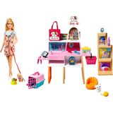 Boneca Articulada Barbie Pets Loja De Pet Shop 25 Pecas Mattel