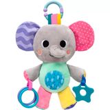 Pelucia Infantil 32 Cm Bubazoo Treme Treme Elefante Cinza Buba