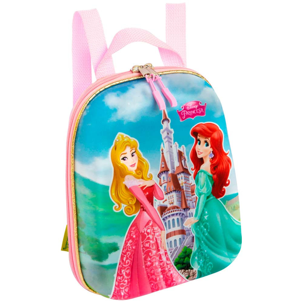 Lancheira 3d Infantil Disney Princesas Castelo Maxtoy