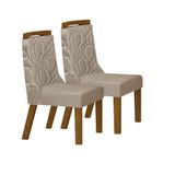 Kit 2 Cadeiras Sala De Jantar Agata Mdf Leifer Moveis